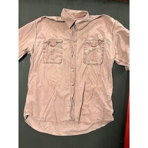 Red Head Mens‎ Size X-Large Collared Short Sleeve Button Up Shirt Faded Red